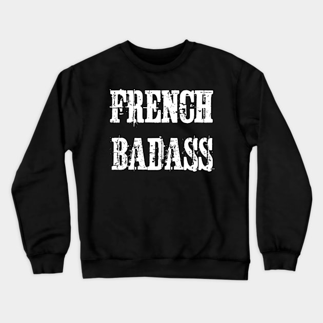 French Badass Vintage Distressed Crewneck Sweatshirt by jutulen